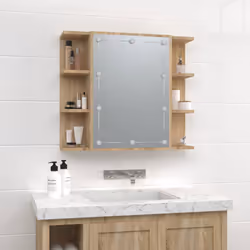 VidaXL 808876 miroir de salle de bain et armoire de rangement pour évier