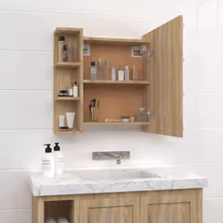 VidaXL 808876 miroir de salle de bain et armoire de rangement pour évier - Vue supplémentaire 4