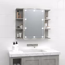 VidaXL 808877 miroir de salle de bain et armoire de rangement pour évier