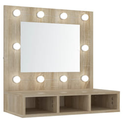 VidaXL 808885 miroir de salle de bain et armoire de rangement pour évier