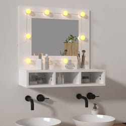 vidaXL Armoire à miroir avec LED Blanc brillant 60x31,5x62 cm - TU