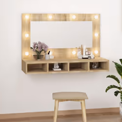 Description générale Gardez vos articles de maquillage essentiels organisés et soignés avec cette armoire à miroir à LED. Fab ...