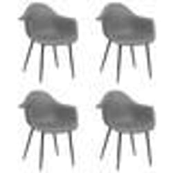 vidaXL Chaises à manger lot de 4 gris PP