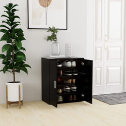 Vidaxl - Armoire à chaussures Noir 60x35x70 cm Bois d'ingénierie