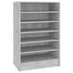 vidaXL Armoire à chaussures Gris béton 60x35x92 cm Bois d’ingénierie - TU