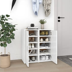 Armoires à chaussures 2 pcs Blanc 32x35x70 cm Aggloméré Vidaxl