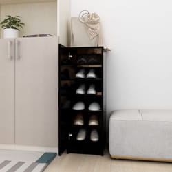 Armoire à chaussures Noir 32x35x92 cm Bois d'ingénierie Vidaxl