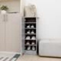 vidaXL Armoire à chaussures Gris béton 32x35x92 cm Bois d’ingénierie - TU