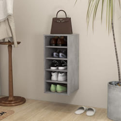 Vidaxl - Armoire à chaussures Gris béton 31,5x35x70 cm Bois d'ingénierie
