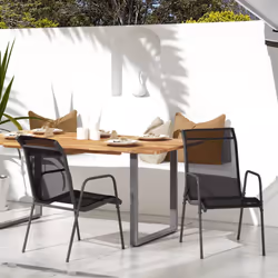 VidaXL 316817 chaise d'extérieur Terrace Acier, Textile Noir