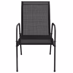 VidaXL 316817 chaise d'extérieur Terrace Acier, Textile Noir - Vue supplémentaire 4