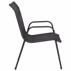 VidaXL 316817 chaise d'extérieur Terrace Acier, Textile Noir - Vue supplémentaire 5