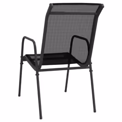 VidaXL 316817 chaise d'extérieur Terrace Acier, Textile Noir - Vue supplémentaire 6
