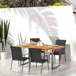 Vidaxl - Chaises de jardin 4 pcs Acier et textilène Noir