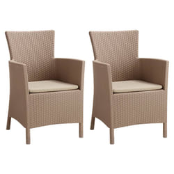 VidaXL 3082792 chaise d'extérieur Terrace Siège rembourré Polypropylène (PP) Cappucino