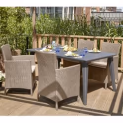 VidaXL 3082792 chaise d'extérieur Terrace Siège rembourré Polypropylène (PP) Cappucino