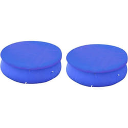 Couvertures de piscines rondes hors sol de 450-457 cm 2 pcs
