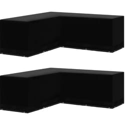 Vidaxl - Housses de salon de jardin 2pcs Forme l 12 œillets 250x250x90cm