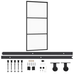 vidaXL Porte coulissante et quincaillerie Verre et Aluminium 90x205 cm