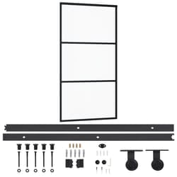 vidaXL Porte coulissante et quincaillerie Verre et Aluminium 102x205cm
