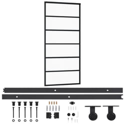 vidaXL Porte coulissante et quincaillerie Verre et Aluminium 90x205 cm