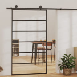 vidaXL Porte coulissante et quincaillerie Verre et Aluminium 102x205cm
