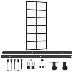 vidaXL Porte coulissante et quincaillerie Verre et Aluminium 90x205 cm