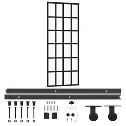 vidaXL Porte coulissante et quincaillerie Verre ESG/Aluminium 76x205cm