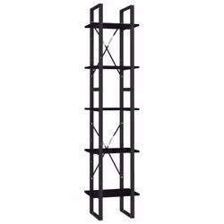 VidaXL 3081977, Noir, Métal, Bois, Bois de pin, 400 mm