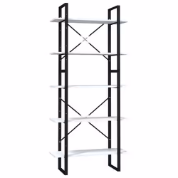 VidaXL 3081988, Blanc, Métal, Bois, 800 mm