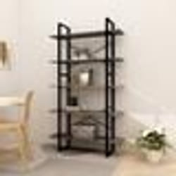 vidaXL Bibliothèque à 5 niveaux Gris 100x30x175 cm Bois de pin - TU