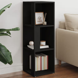 Vidaxl - Armoire d'angle Noir 33x33x100 cm Bois d'ingénierie