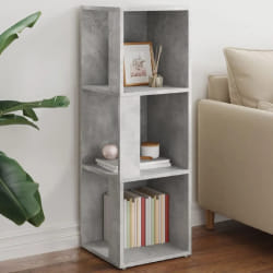 vidaXL Armoire d'angle Gris béton 33x33x100 cm Bois d'ingénierie