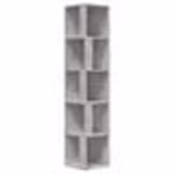 vidaXL Armoire d'angle Gris béton 33x33x164,5 cm Bois d'ingénierie