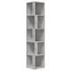 vidaXL Armoire d'angle Gris béton 33x33x164,5 cm Bois d'ingénierie