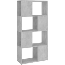 Bibliothèque/Séparateur de pièce Gris béton 60x24x124,5 cm Vidaxl