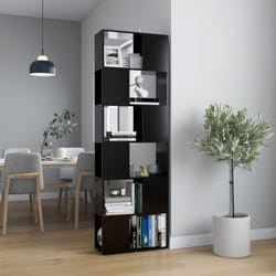 Vidaxl - Bibliothèque/Séparateur de pièce Noir 60x24x186 cm