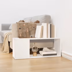 vidaXL Meuble TV Blanc 80x24x32 cm Bois d'ingénierie - TU