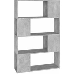 Bibliothèque/Séparateur de pièce Gris béton 80x24x124,5 cm Vidaxl