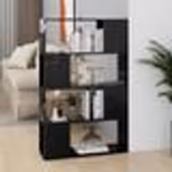 vidaXL Bibliothèque/Séparateur de pièce Noir brillant 80x24x124,5 cm - TU
