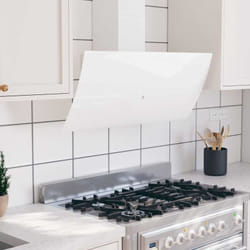 Vidaxl - Hotte murale 90 cm Acier et verre trempé Blanc