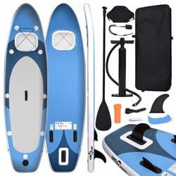 vidaXL Ensemble de planche SUP gonflable Bleu 360x81x10 cm