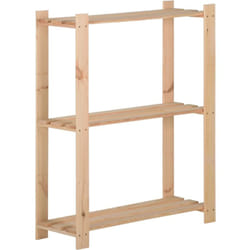 Tagère de stockage 3 niveaux 60x28,5x90 cm Bois de pin massif Vidaxl