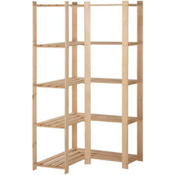 Tagère d'angle de rangement 5 niveaux 82,5x82,5x170 cm Pin Vidaxl