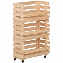 Ce chariot de cuisine ajoute une ambiance distinctive et rustique et offre un espace de rangement supplémentaire à votre mais ...