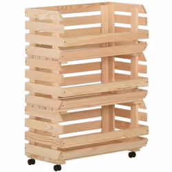Ce chariot de cuisine ajoute une ambiance distinctive et rustique et offre un espace de rangement supplémentaire à votre mais ...