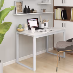 Comme tous les meilleurs designs, ce bureau d'ordinateur simple mais élégant est propre, compact et sûr. Il offre un grand es ...