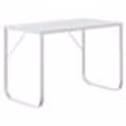 vidaXL Bureau d'ordinateur Blanc 110x60x73 cm Aggloméré