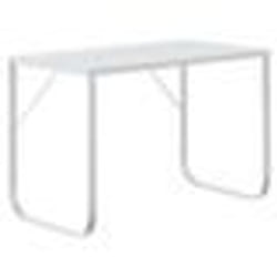vidaXL Bureau d'ordinateur Blanc 110x60x73 cm Aggloméré
