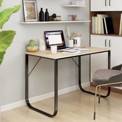 vidaXL Bureau d'ordinateur Noir et chêne 110x60x73 cm Aggloméré